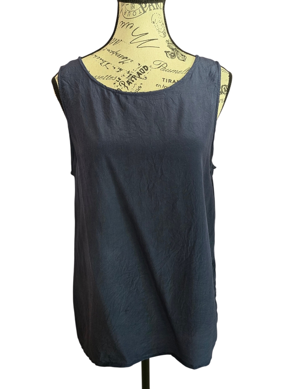 Talbots Blue Sleeveless Silk Tank Top M Minimalist